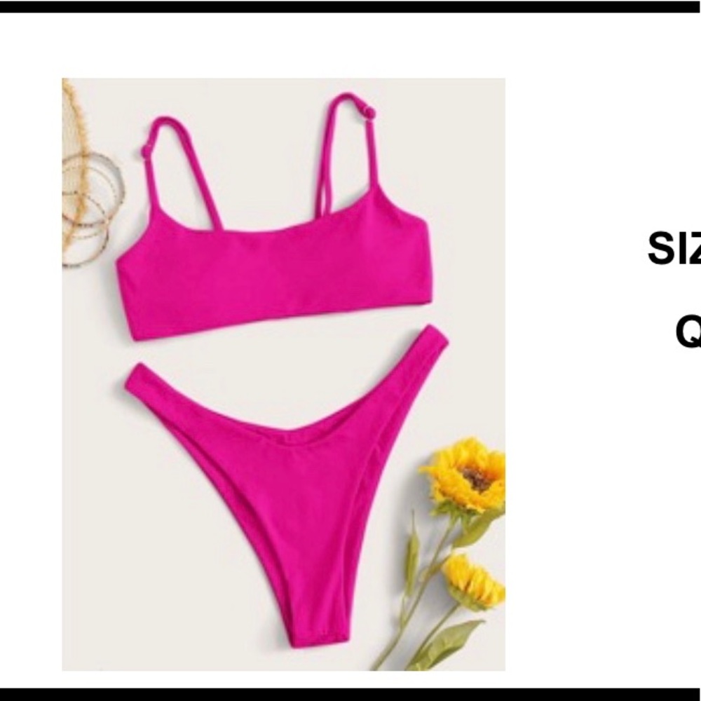 Hot pink swim suit